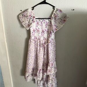 Speechless Purple Floral Kids Dress